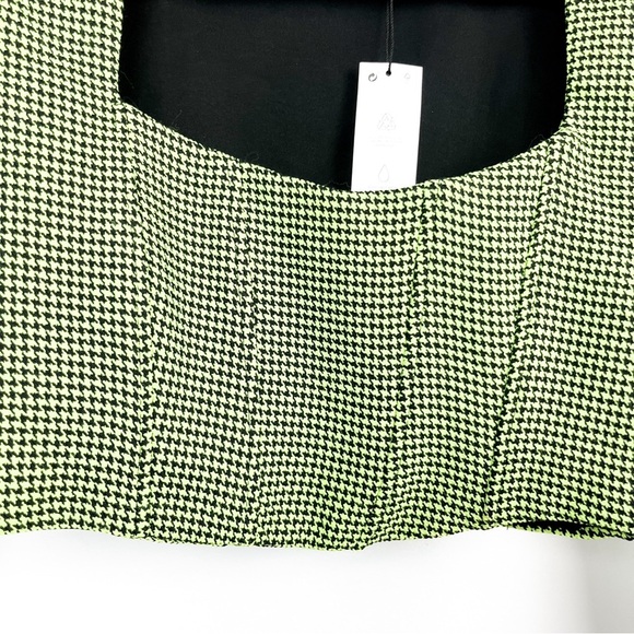 Zara Green and Black Checkered Crop Top - Picture 8 of 13